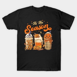 Tis The Season Pumpkin Spice Latte Halloween Fall Coffee T-Shirt